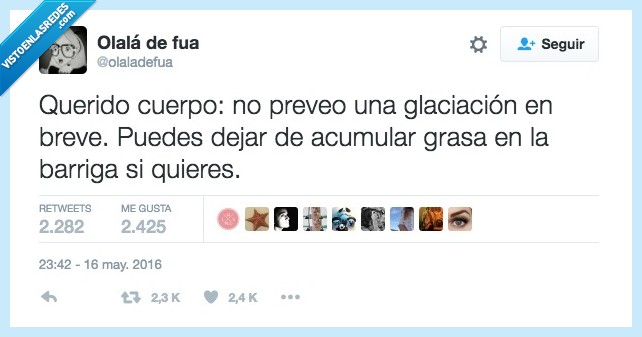 frío,grasa,glaciación,barriga