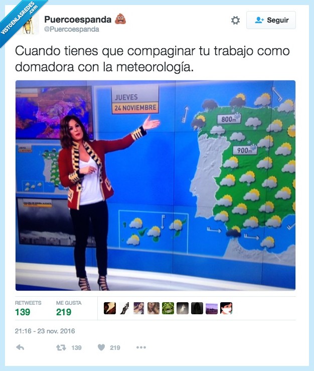 domadora,meterología,sueldo