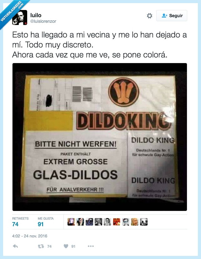 paquete,vergüenza,vecino