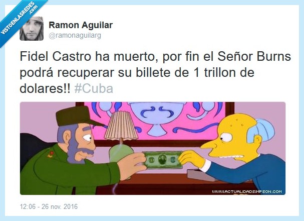 Fidel Castro,Burns,billete