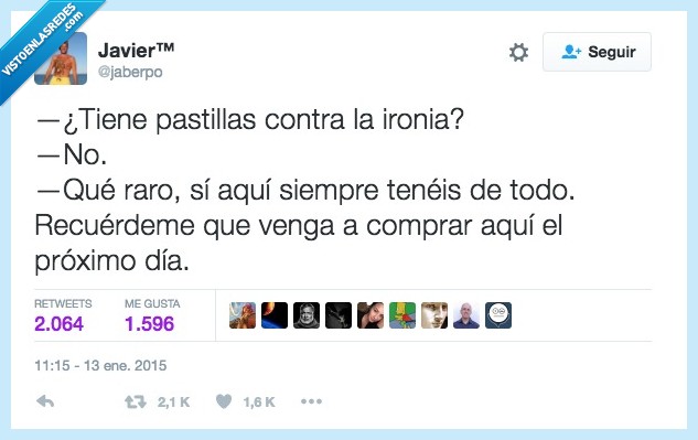 ironía,pastillas,comprar