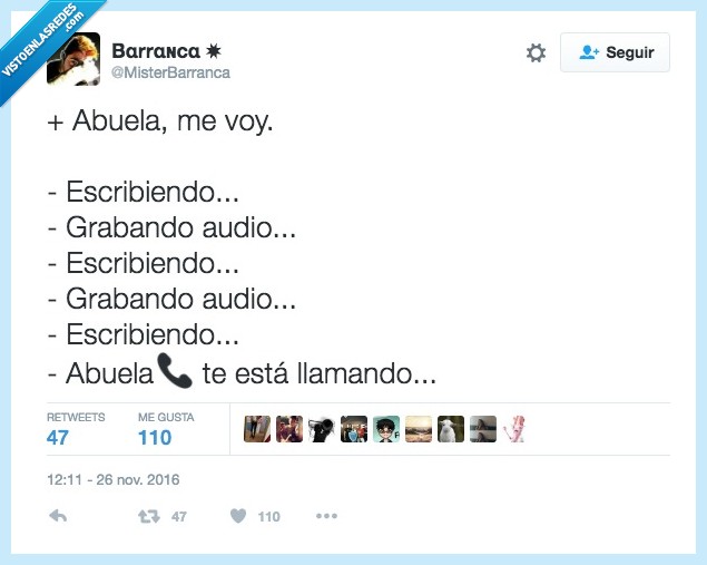 no lo pillan,abuela,whatsapp