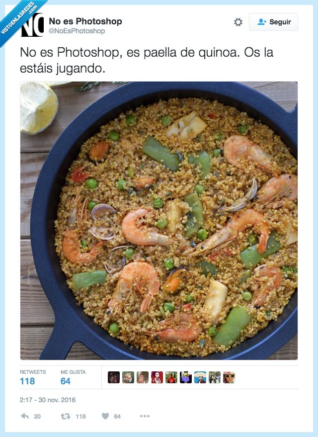 quinoa,paella,os la estáis jugando