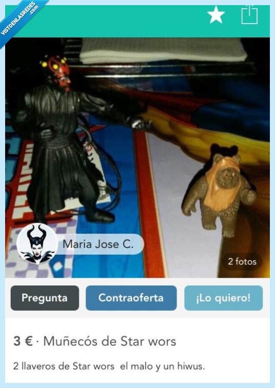 star wars,malo,muñeco,wallapop