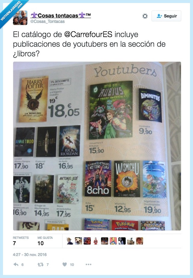 libro,youtubers,humor,catálogo