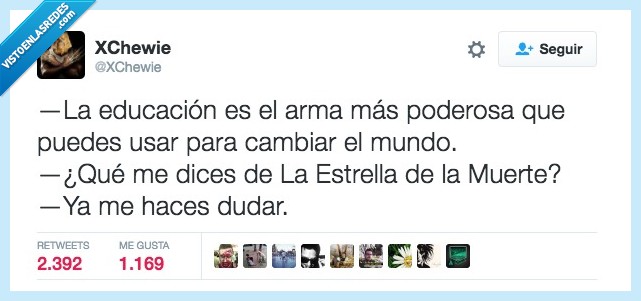 estrella de la muerte,educación,dudar,arma