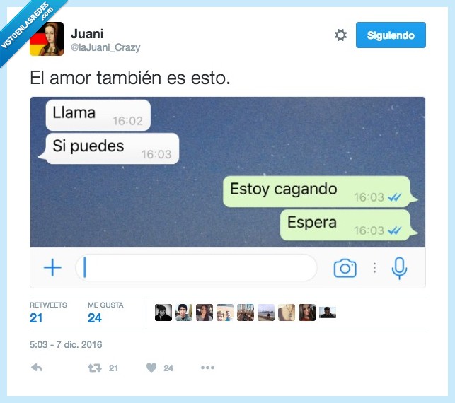 cagar,amor,llamar,esperar