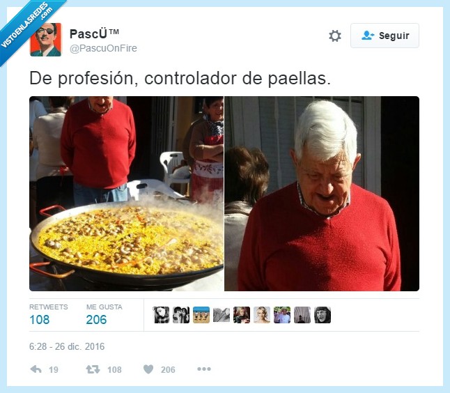 señor,mayor,jubilado,paella
