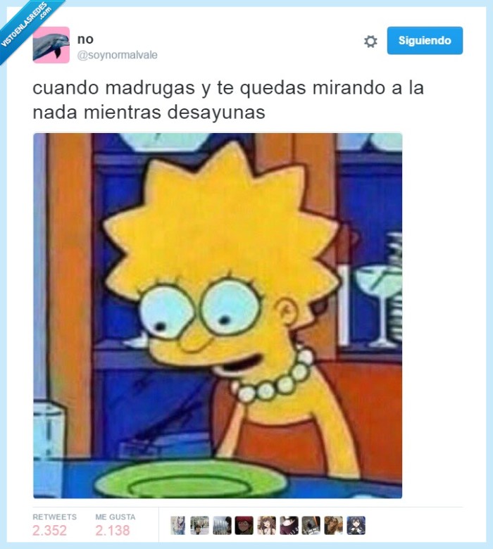 lisa,simpson,resaca,madrugar,desayunar