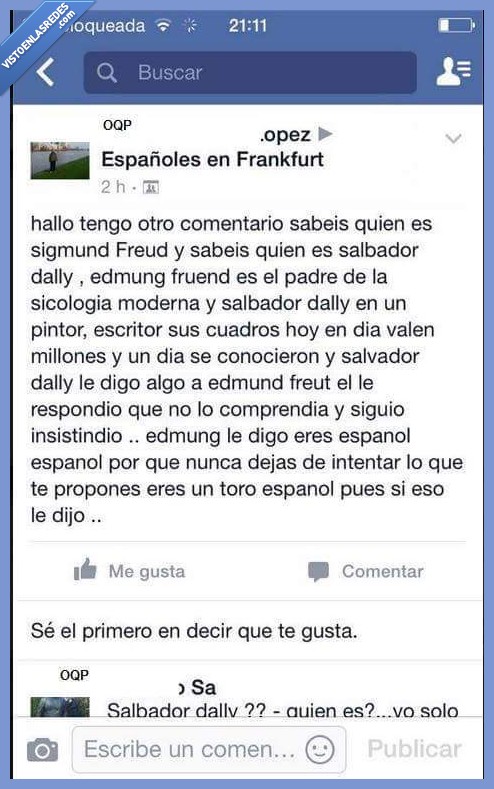 facebook,salvador dalí,freud,conocimiento,lomce
