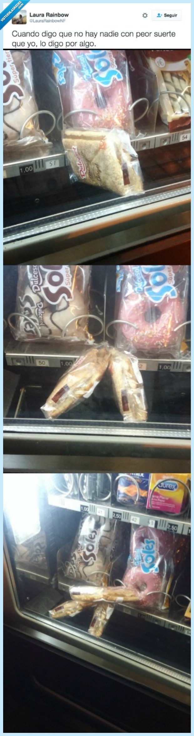 mala suerte,máquina expendedora,pastas