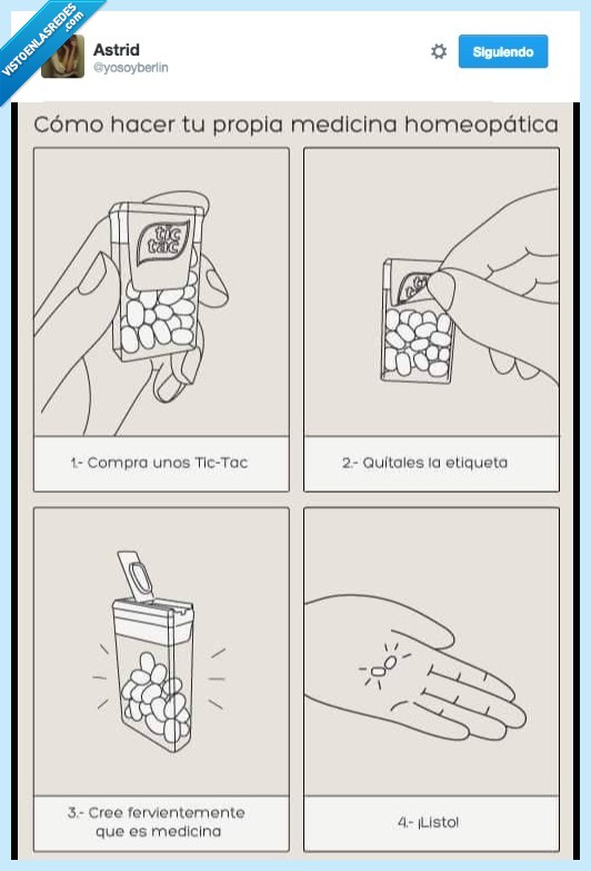 tic tac,caramelo,homeopatía,placebo
