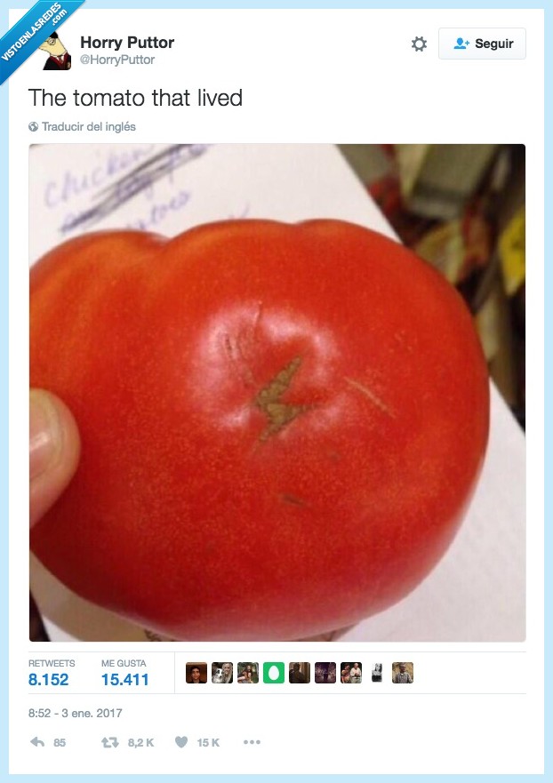 harry potter,tomate,rayo,sobrevivir