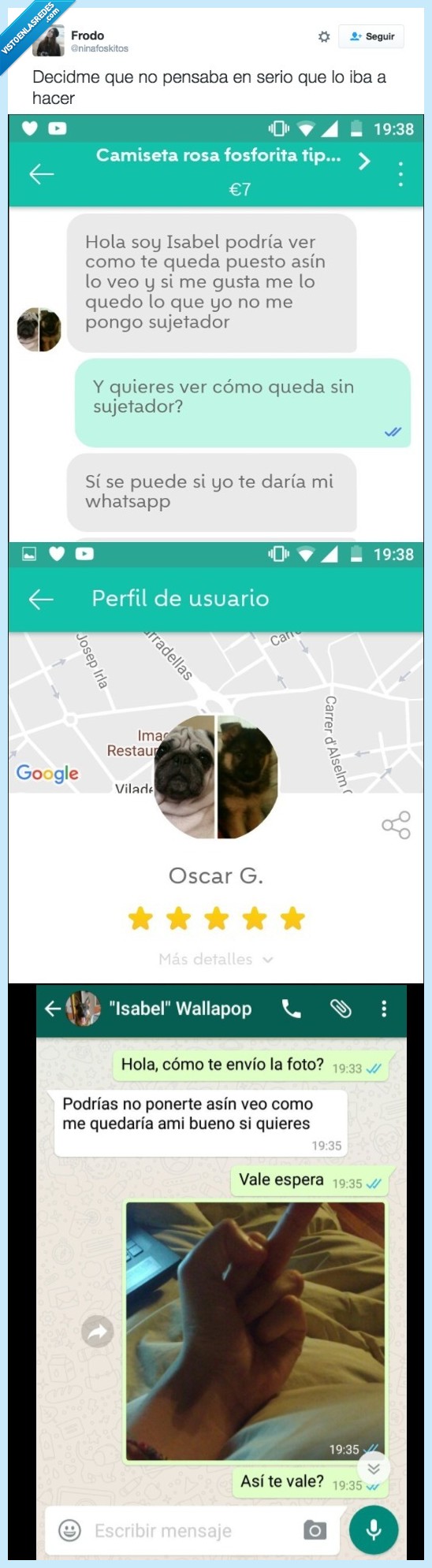 wallapop,twitter,whatsapp,isabel,sujetador