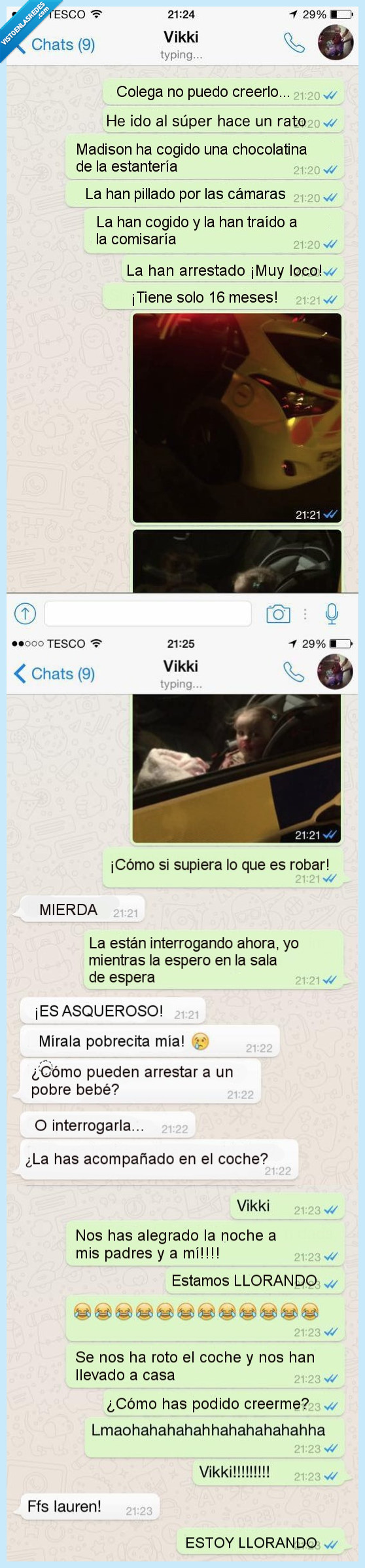 broma,niña,robar,detener