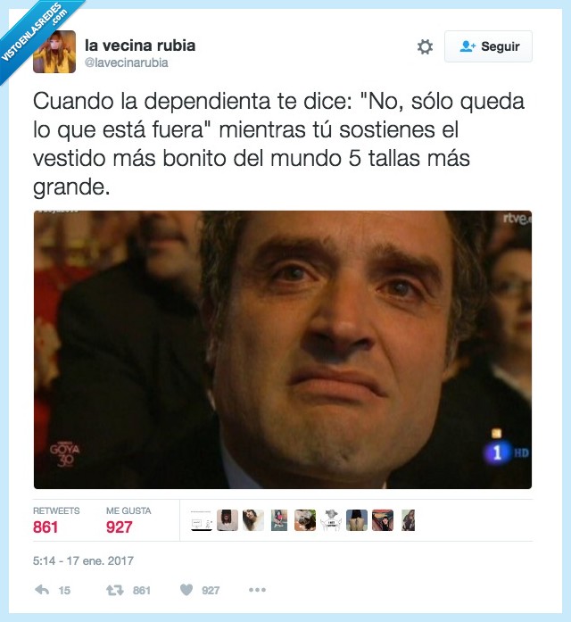 llanto,rebajas,5 tallas,grande