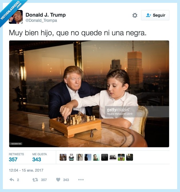 ajedrez,hijo,Trump,racismo