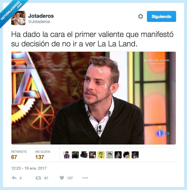 la la land,valiente,manifestar