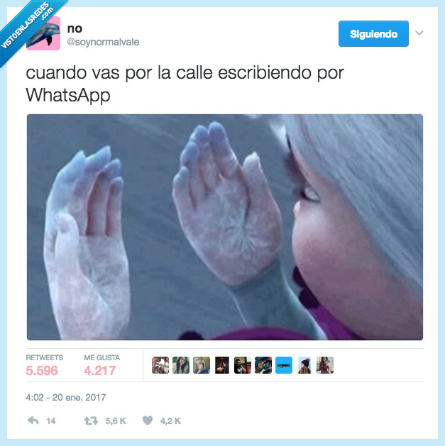 whatsapp,escribir,frio,congelar