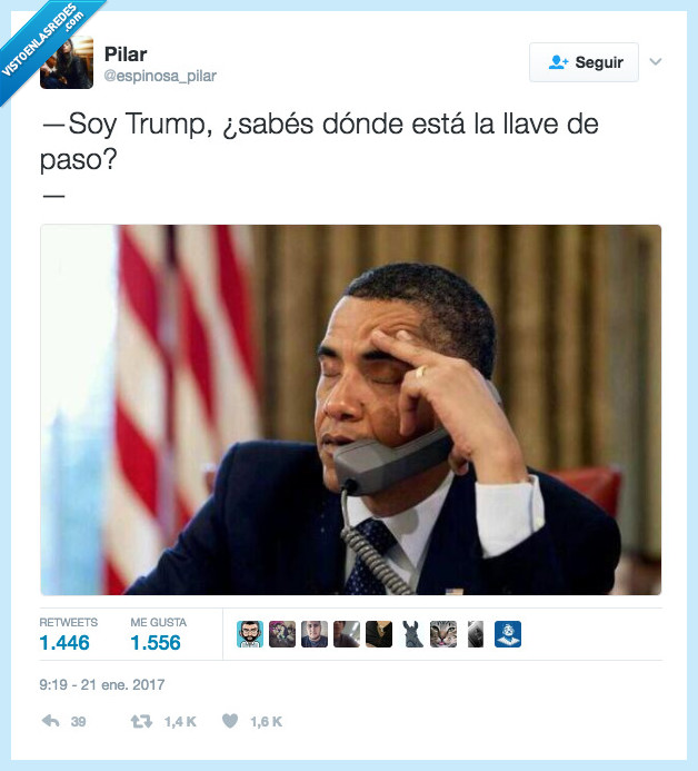 Trump,Obama,llave,dónde