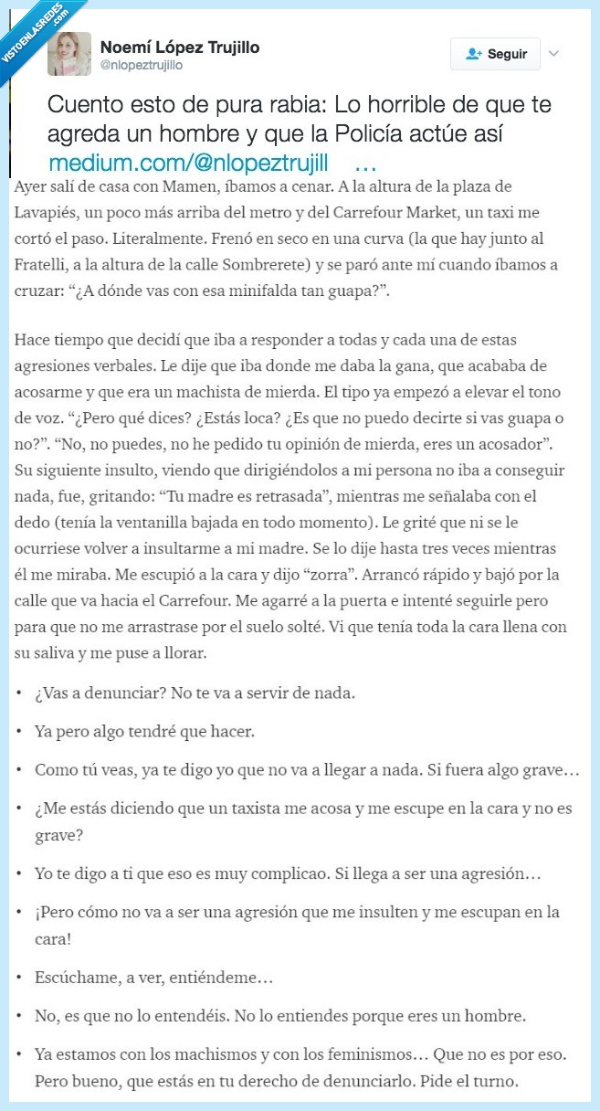 acoso,policía,indignación