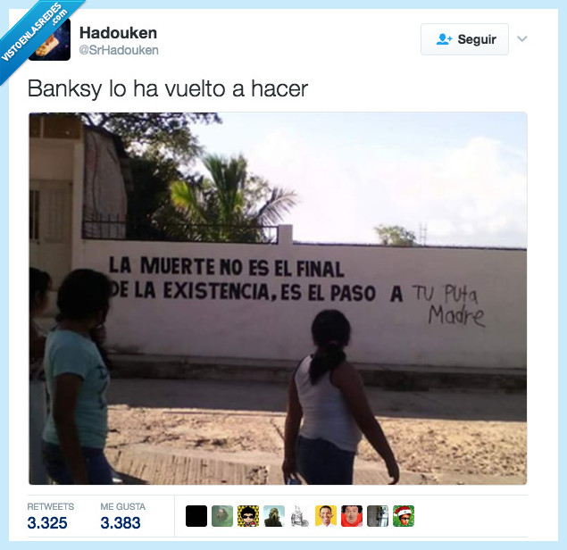 bansky,grafitti,acción churrética