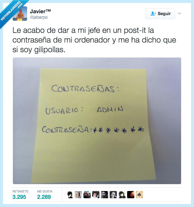 contraseña,post it,ordenador,asterísco