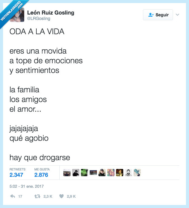 poesía,oda,hay que drogarse,movida,sentimientos