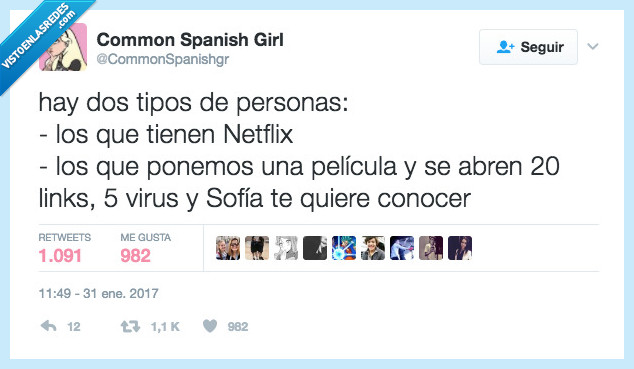 Netflix,spam,virus,pirata