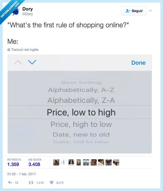 comprar,regla,ordenar de barato a caro