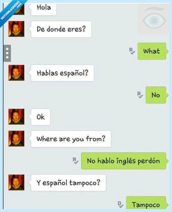 hablar,español,inglés,pasar