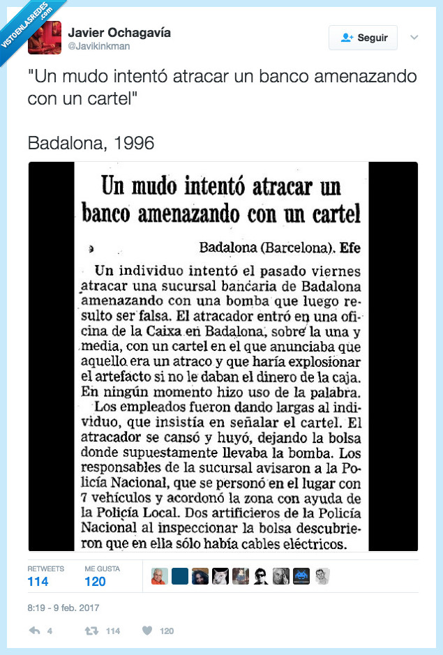 mudo,cartel,atracar,banco