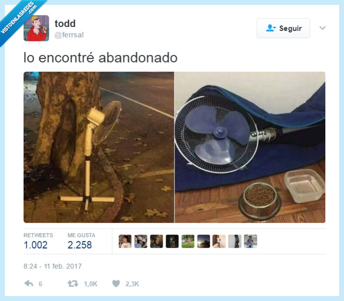 ventilador,dejar tirado,abandonar
