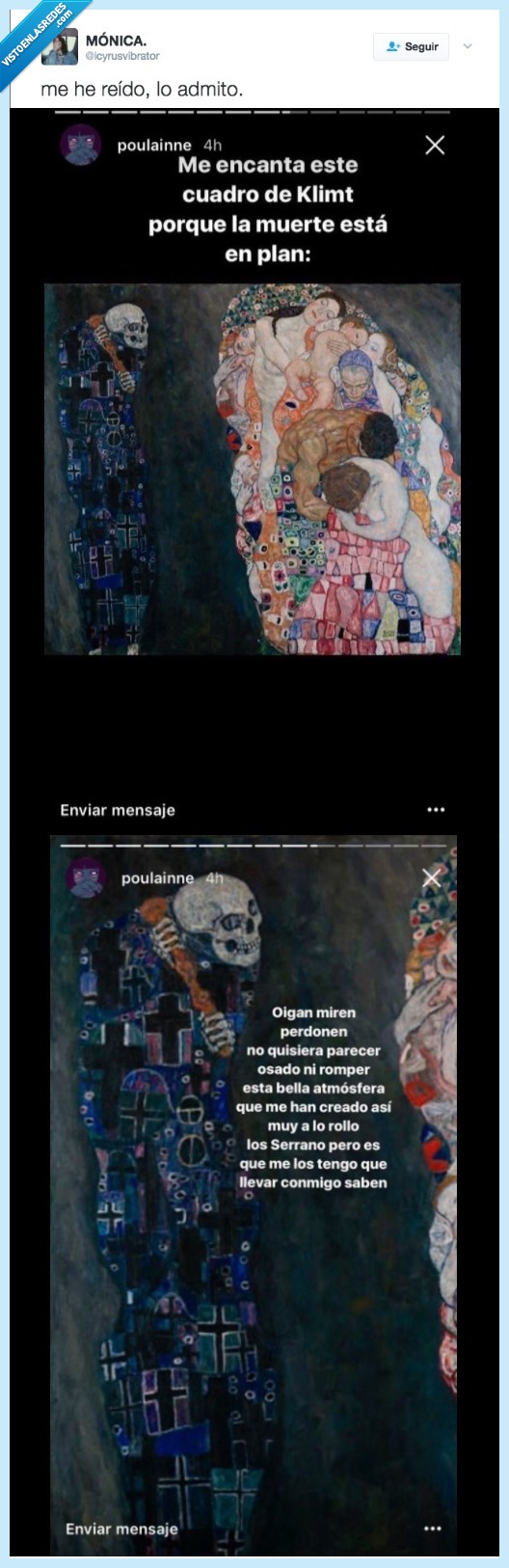 muerte,klimt,cuadro,risa