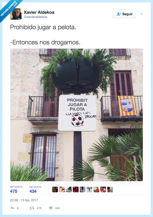 pelota,pisar,drogar