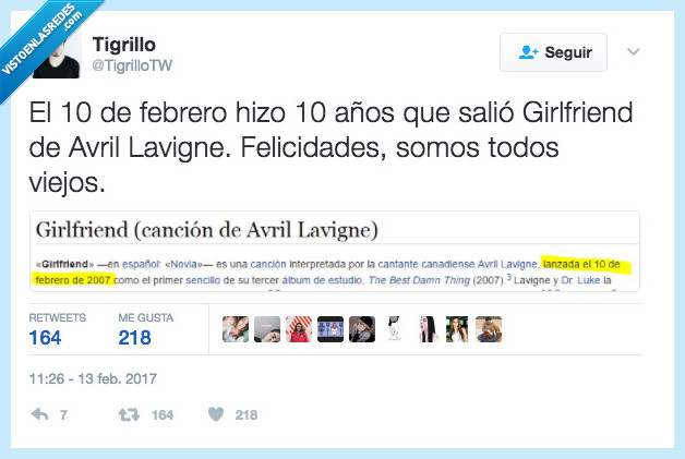 avril lavigne,viejo,felicidades