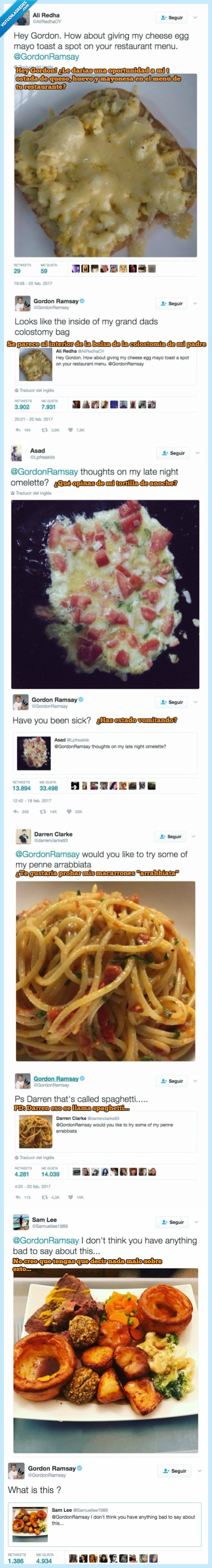 gordon ramsay,comida,mala leche