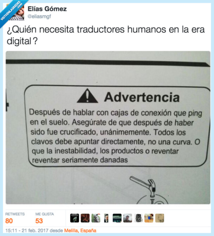 advertencia,traductor,humano