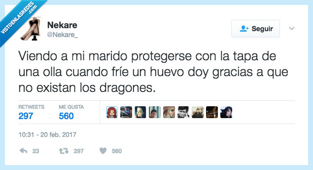 marido,proteger,tapa,sartén