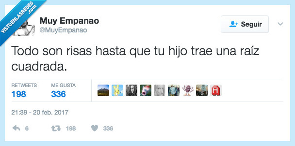 ra&iacute;z cuadrada,risa,hijo