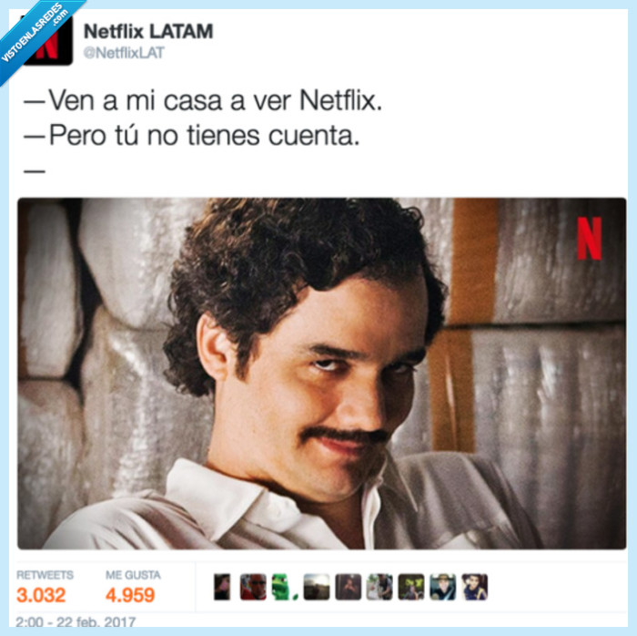 461618 - Parece que te han pillado Pablo Escobar por @NetflixLAT