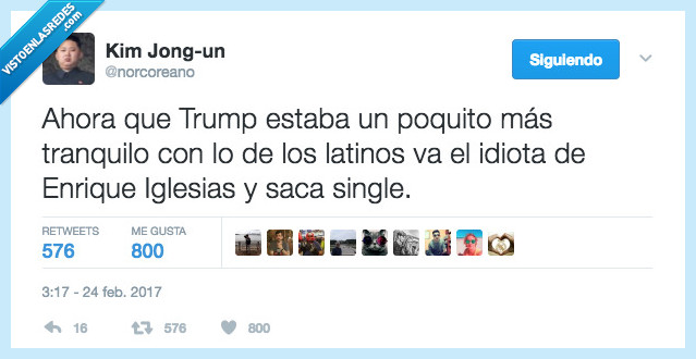 trump,enrique iglesias,single