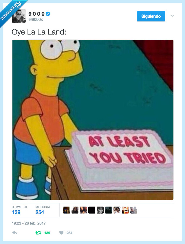 simpson,lalaland,oscar,cagada