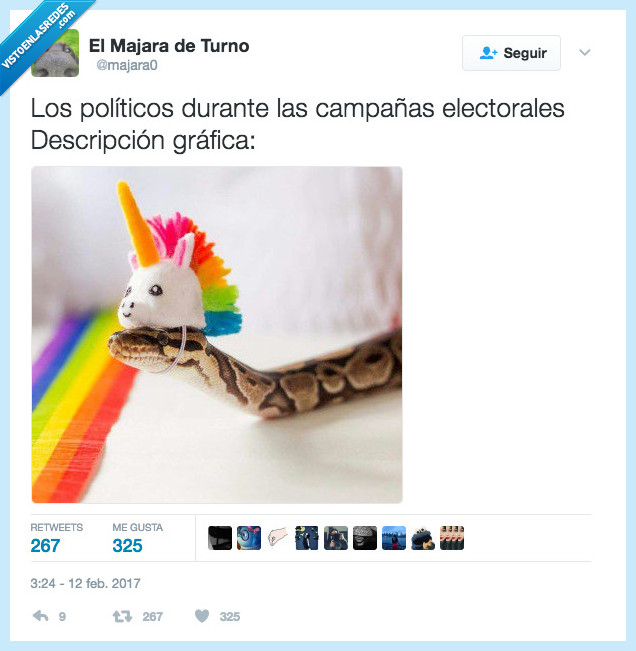 política,serpiente,unicornio