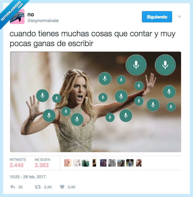 edurne,nota de voz,escribir,pereza