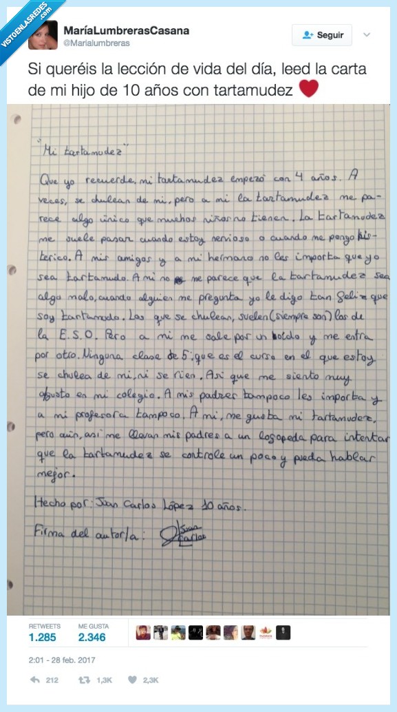 tartamudo,niño,lección