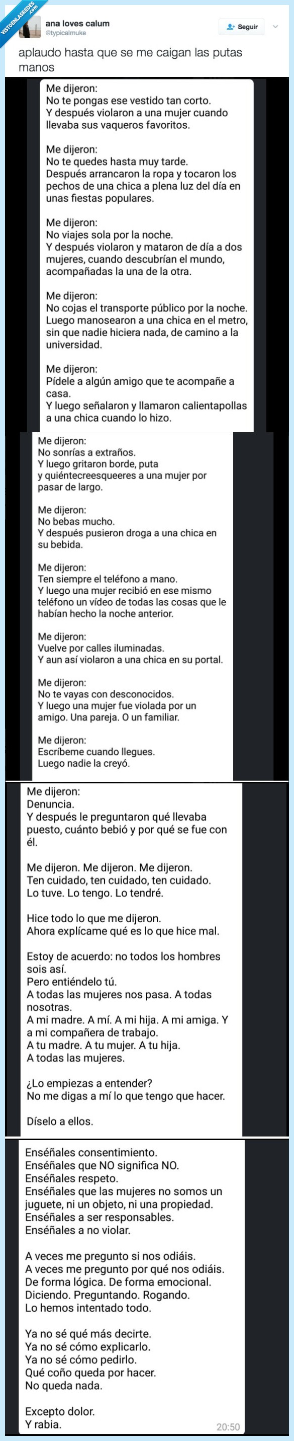 aplauso,dedos de frente,dijeron