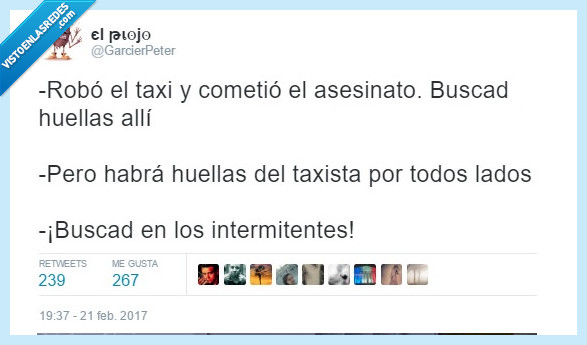 intermitente,taxista,huellas