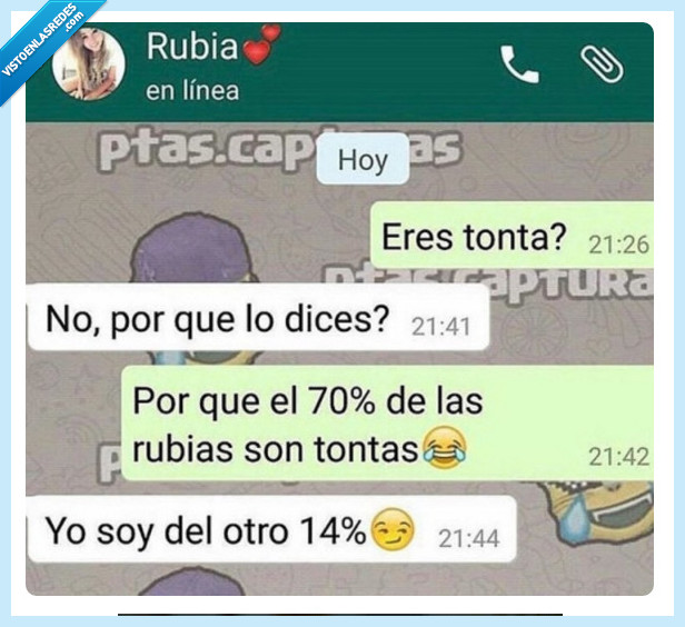 rubia,tonta,estadística