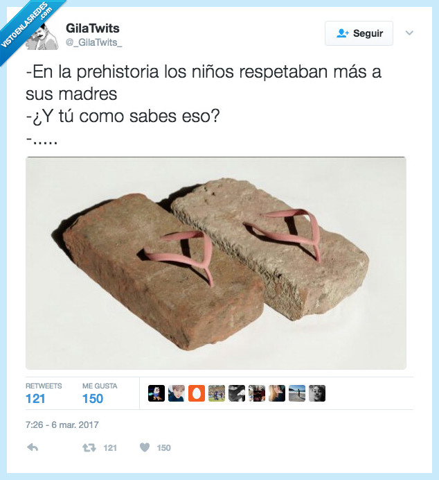 madre,chancla,piedra